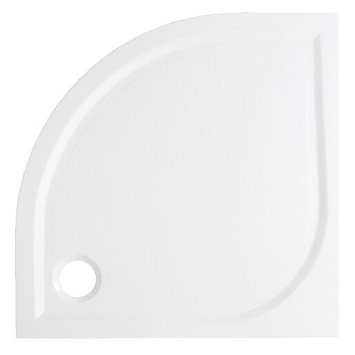 Cadita dus GoodHome Limski, semirotunda, rasina, 80 x 80 x 2.8 cm, alb Cadita dus GoodHome Limski, semirotunda, rasina, 80 x 80 x 2.8 cm, alb