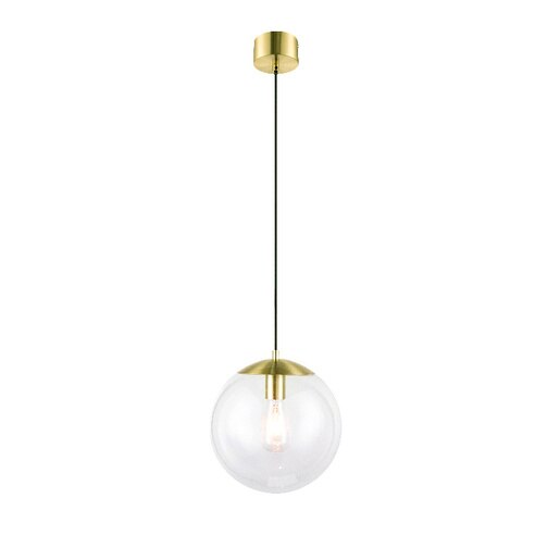 Lustra tip pendul, Transparent/Alama, 28 W, 1 x E27 GoodHome Dacite Lustra tip pendul, Transparent/Alama, 28 W, 1 x E27 GoodHome Dacite