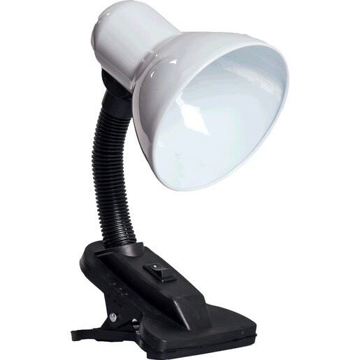 Lampa birou Erste Clip, E27, 60W, negru-alb Lampa birou Erste Clip, E27, 60W, negru-alb