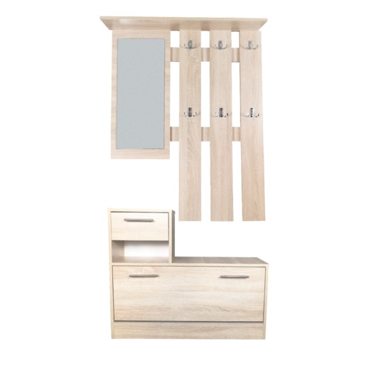 Set mobilier hol Filio, PAL, 90 x 24 x 191 cm, stejar Set mobilier hol Filio, PAL, 90 x 24 x 191 cm, stejar