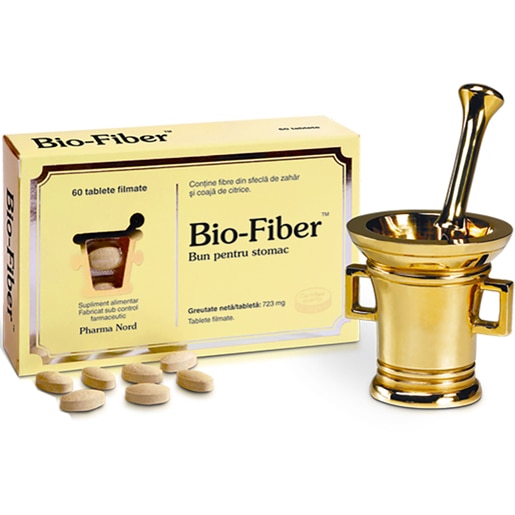 Supliment alimentar Bio-Fiber, 60 tablete filmate, PHARMA NORD Supliment alimentar Bio-Fiber, 60 tablete filmate, PHARMA NORD